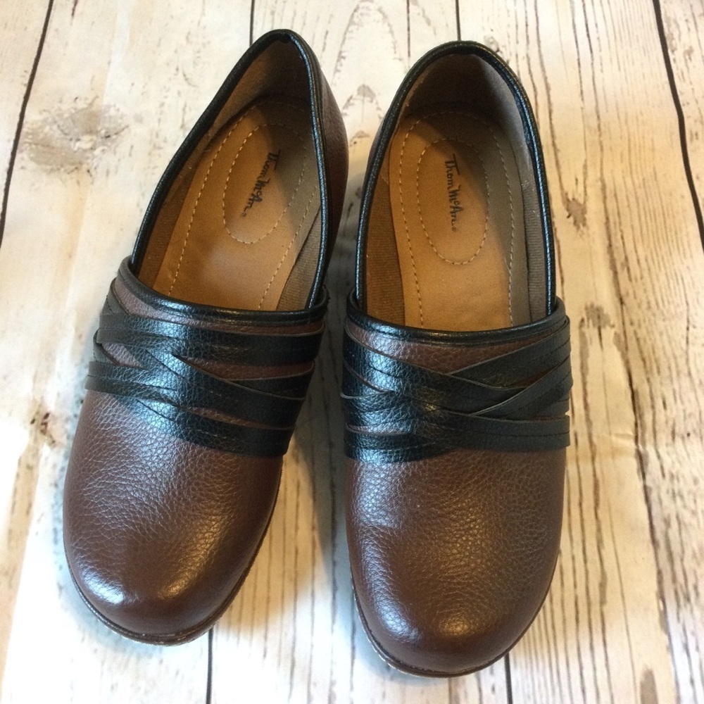 Thom McAn New Brown and Black Women's Dress Casual Loafers Slip On Size Womens 9 - Picture 3 of 8
